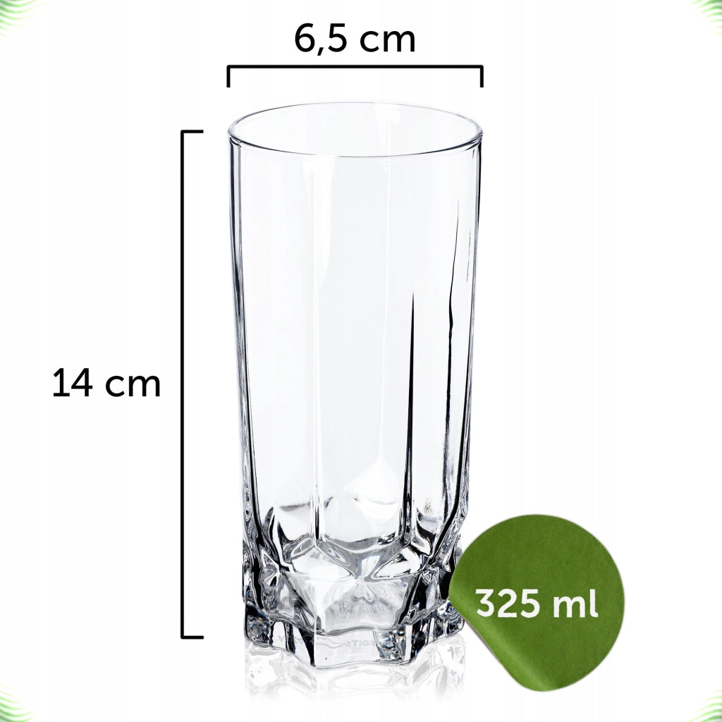 Set di 6 bicchieri alti KADAX da 325 ml per acqua.