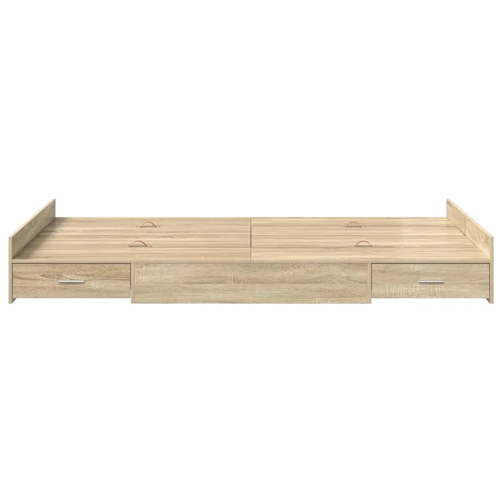 Struttura letto con contenitore Rovere Sonoma 120 x 200 cm 3335303