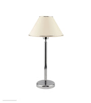 Lampada da tavolo studio cromo paralume ecrù E27 15W Jupiter