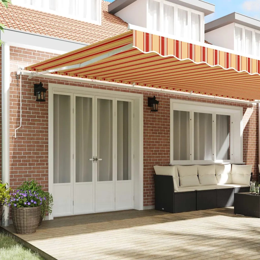 Tettuccio Elettrico Retrattile Giallo e Arancione 600 × 300 cm 3331599