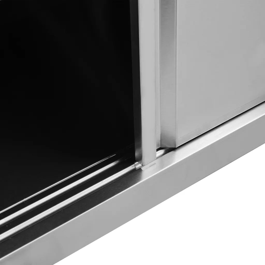 Banco da Lavoro con Ante Scorrevoli 100x50x(95-97)cm in Acciaio 51050