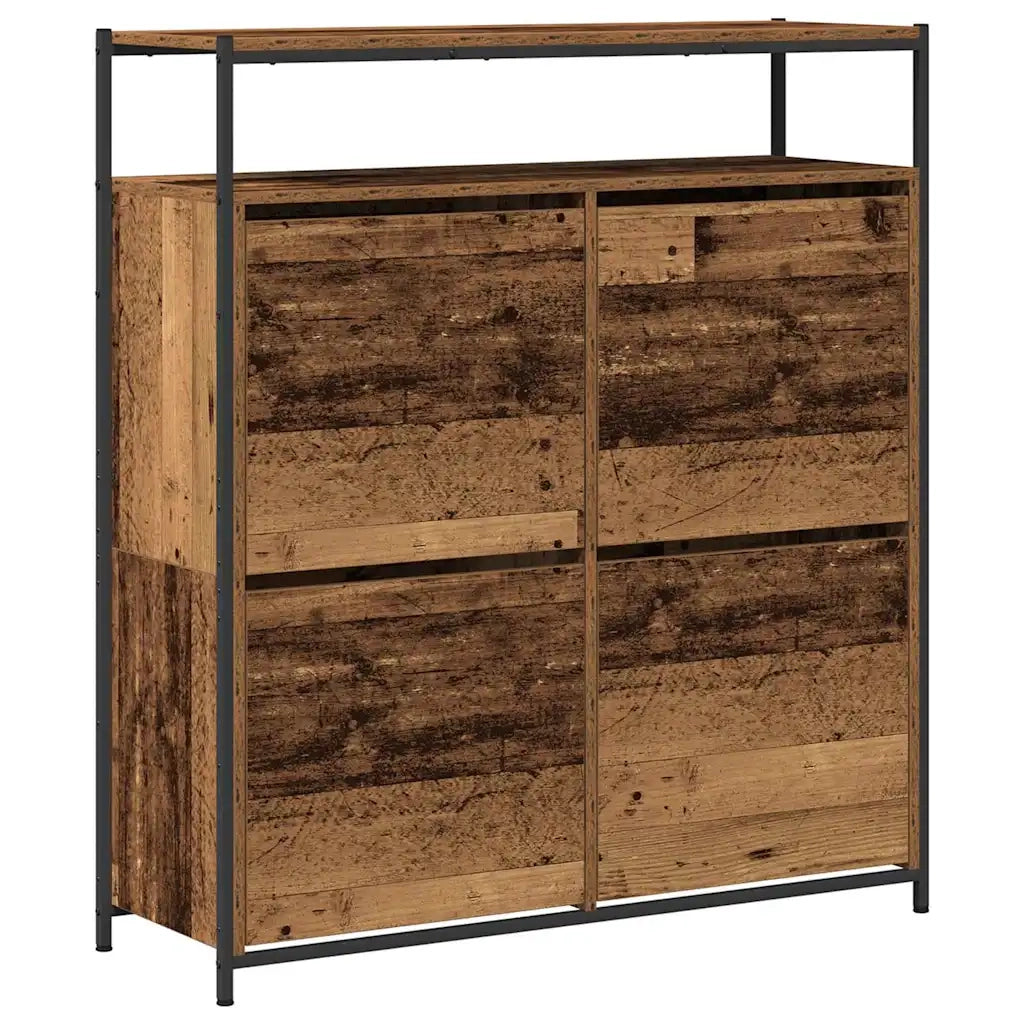 Scarpiera | Mobile per scarpe con porta Legno vecchio 100 x 34 x 112 cm