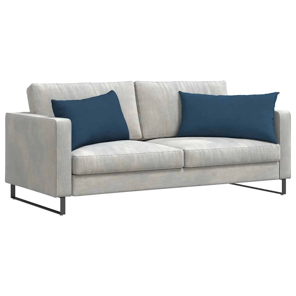 Cuscini da Divano 2 pz-Set di 2 Cuscini per Sofa Blu 80 x 40 cm Tessuto