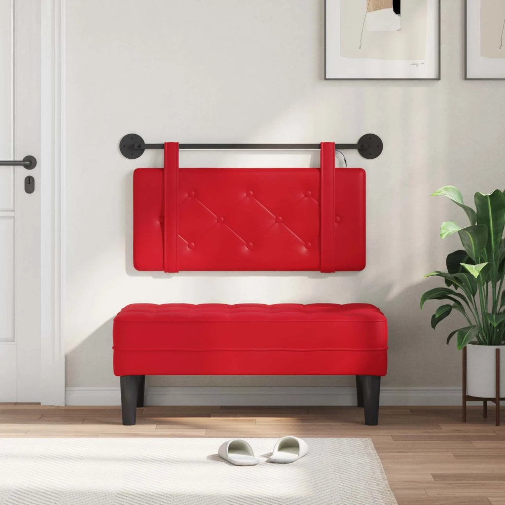 Testiera sospesa Con luce LED Rosso Similpelle 3424075