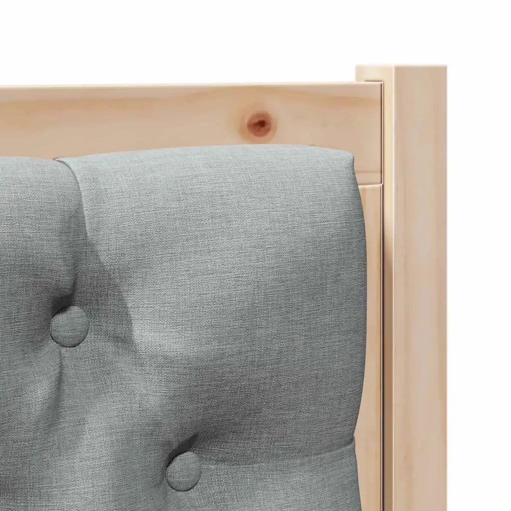 Testiera | Testata Marrone e grigio chiaro 80 cm Legno di pino massello