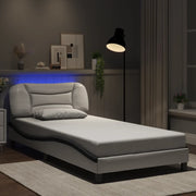 Giroletto con LED senza Materasso Hvar Bianco e Nero 100x200 cm