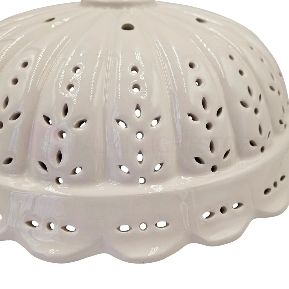 POMARANCE Lampadario a Sospensione Cucina in Ceramica Traforata Ø31