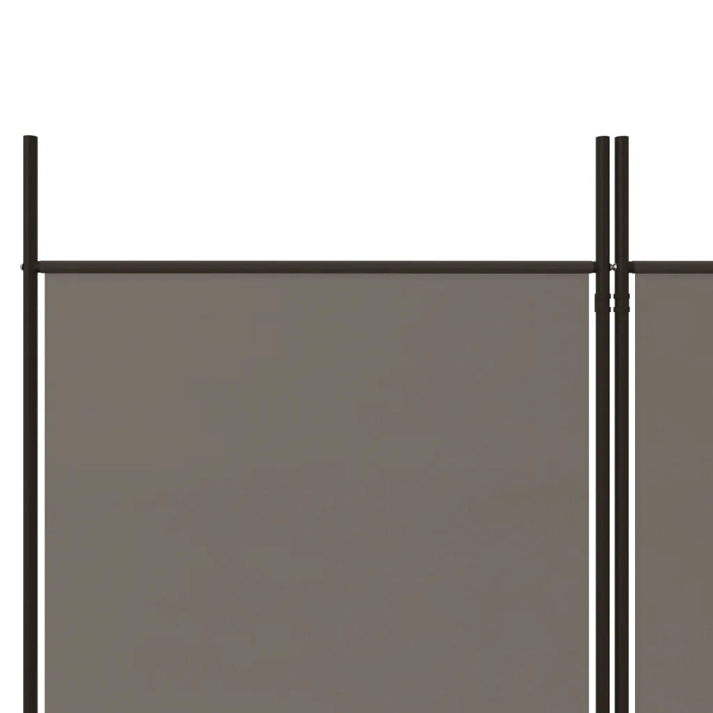 Divisorio Ambienti | Divider per stanze | Paravento a 5 Pannelli Antracite 250x200 cm Tessuto