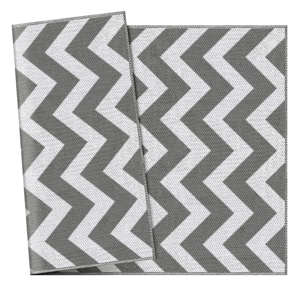 Tappeto da esterno ¨C Minimal ¨C impermeabile bicolore grigio chiaro e bianco 121x182 cm