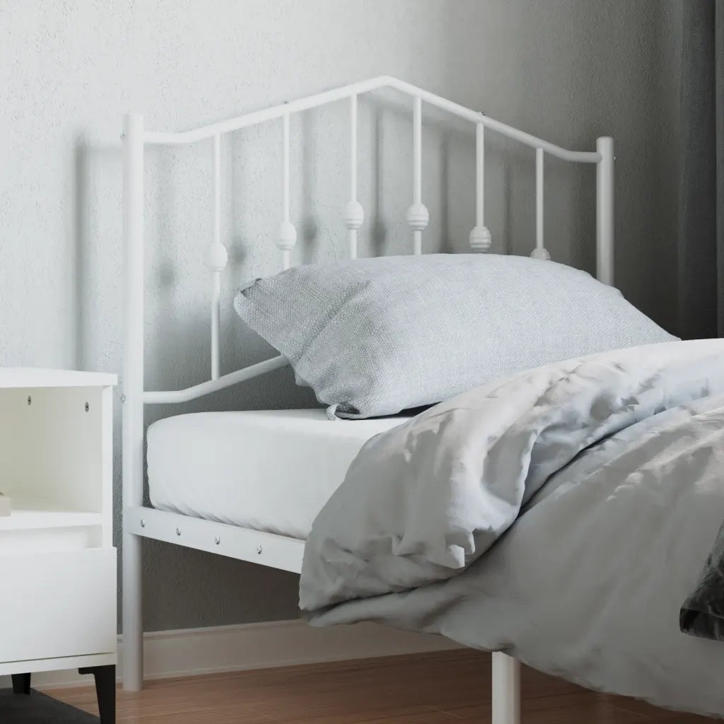 Testiera | Testata di Ricambio in Metallo Bianco 90 cm