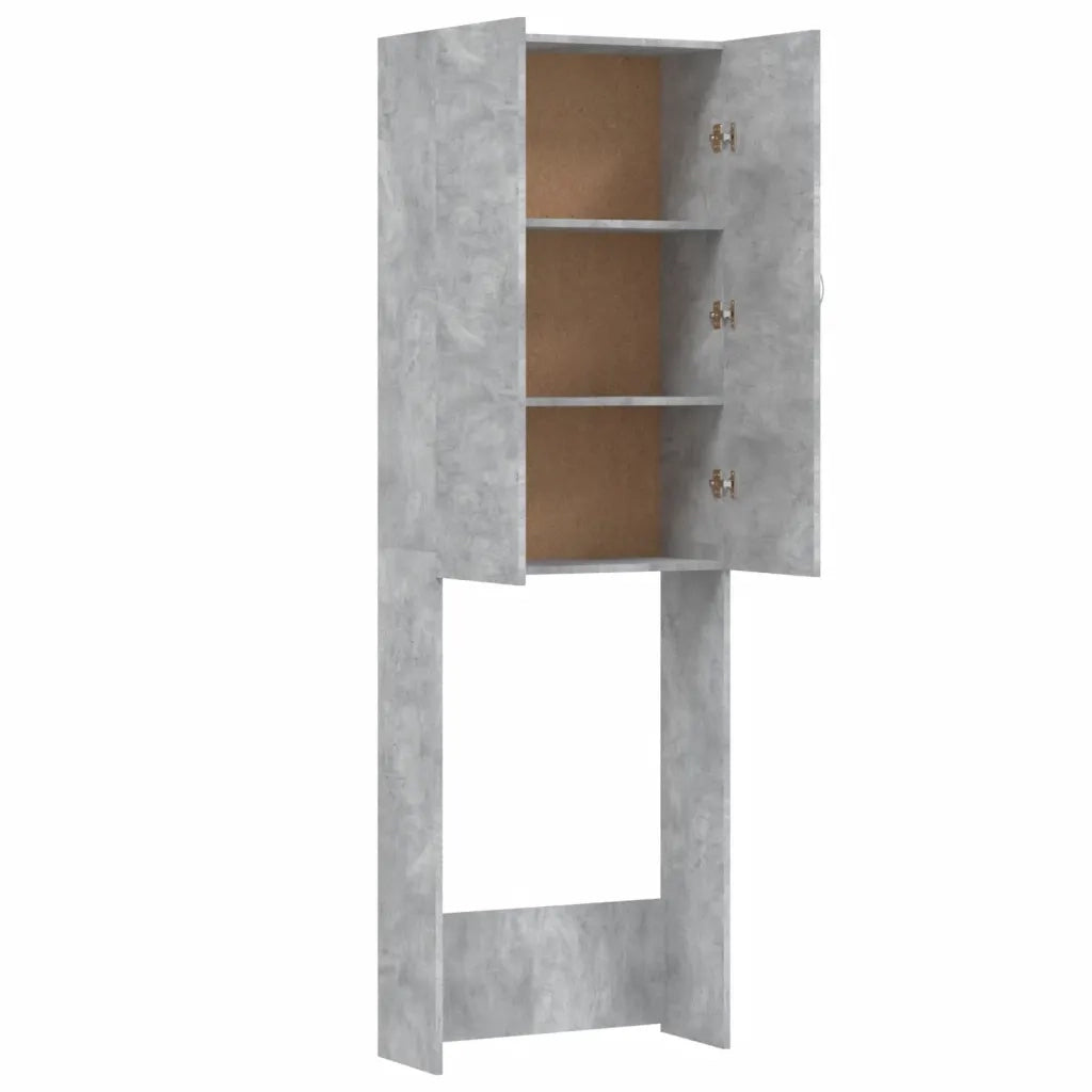 Mobile per Lavatrice Grigio Cemento 64x25,5x190 cm 808417