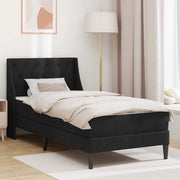 Struttura letto con materasso-Giroletto Nero 100 x 200 cm Velluto 759280