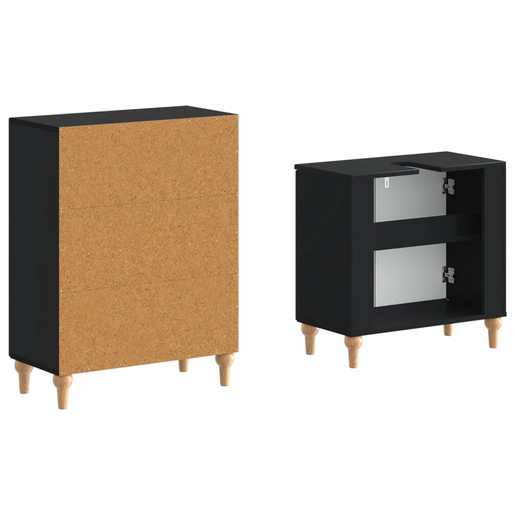 Set di Armadi da Bagno da 2 Pezzi ALKMAAR Nero 3417586