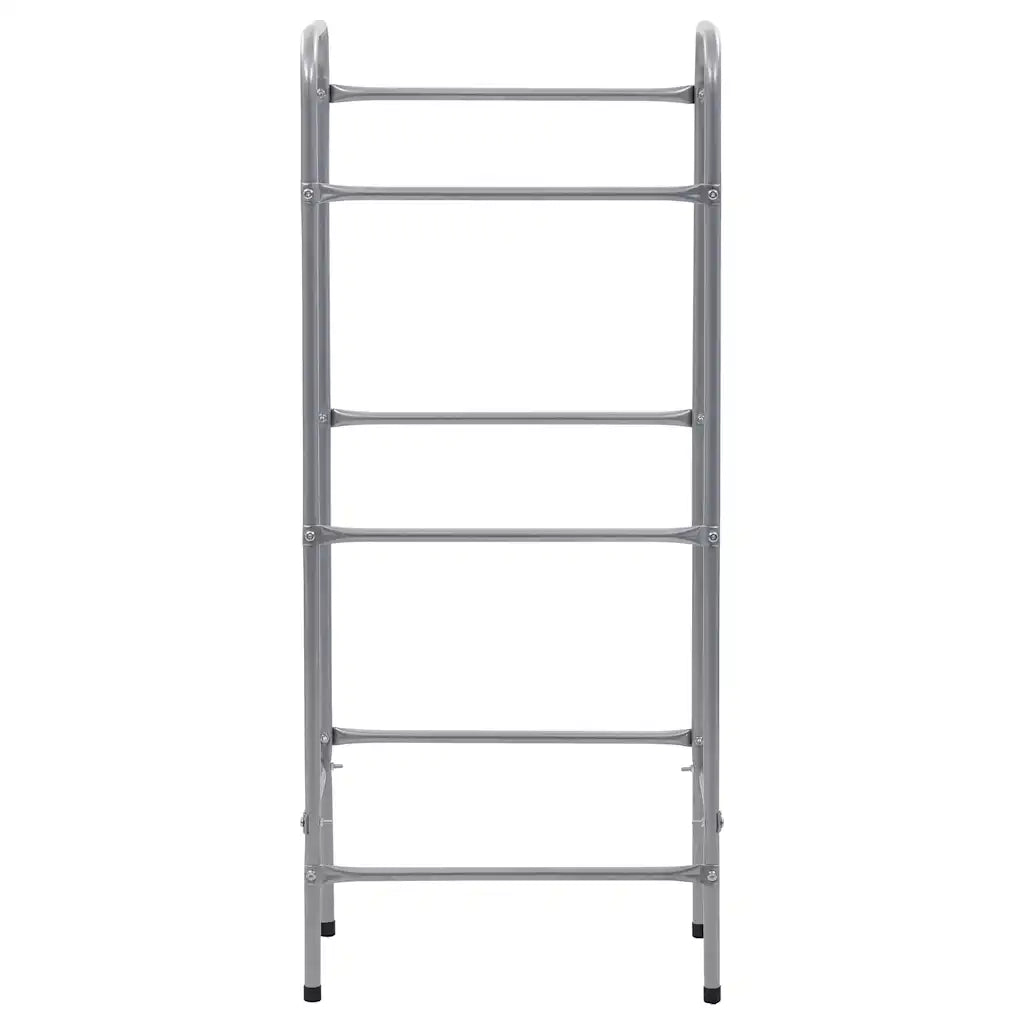 Supporto con Ripiani per 3 Casse Argento 50x33x116 cm Acciaio 285212