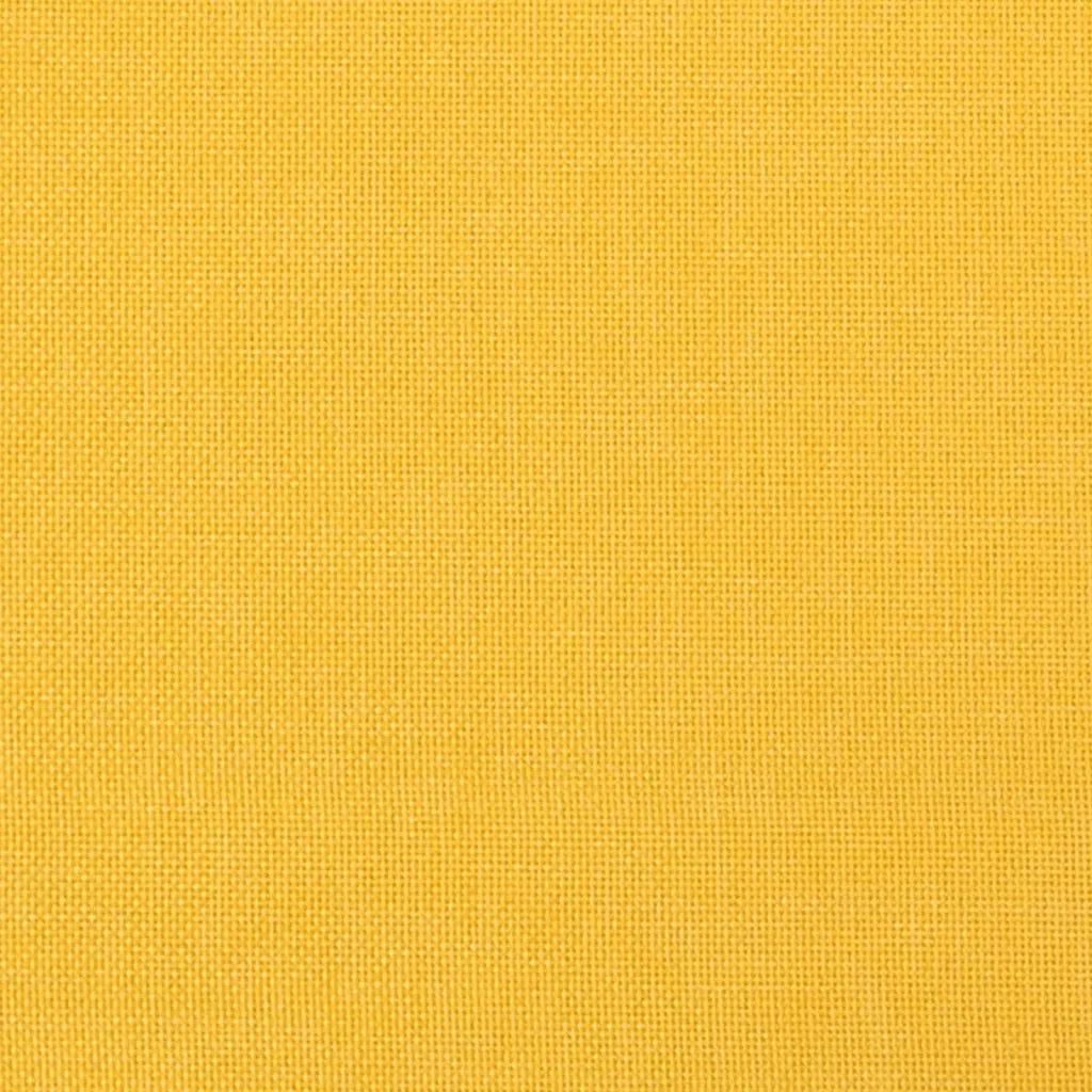 Divano Letto a 2 Posti con 2 Cuscini Giallo in Tessuto 375838