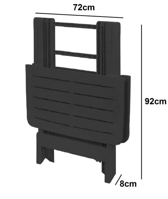 MAURY'S TAVOLO ANIENE PIEGHEVOLE DA ESTERNO  79X72X70 CM IN COLORE ANTRACITE