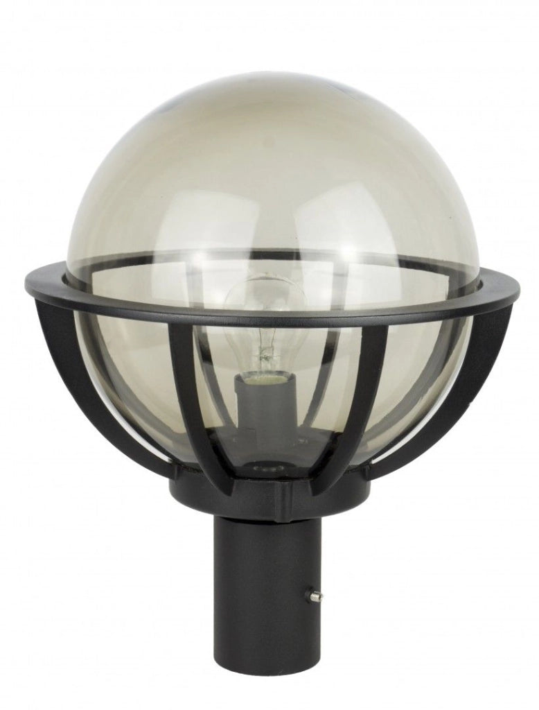 Lampione giardino 130cm globo 25cm E27 nero IP43 SU-MA