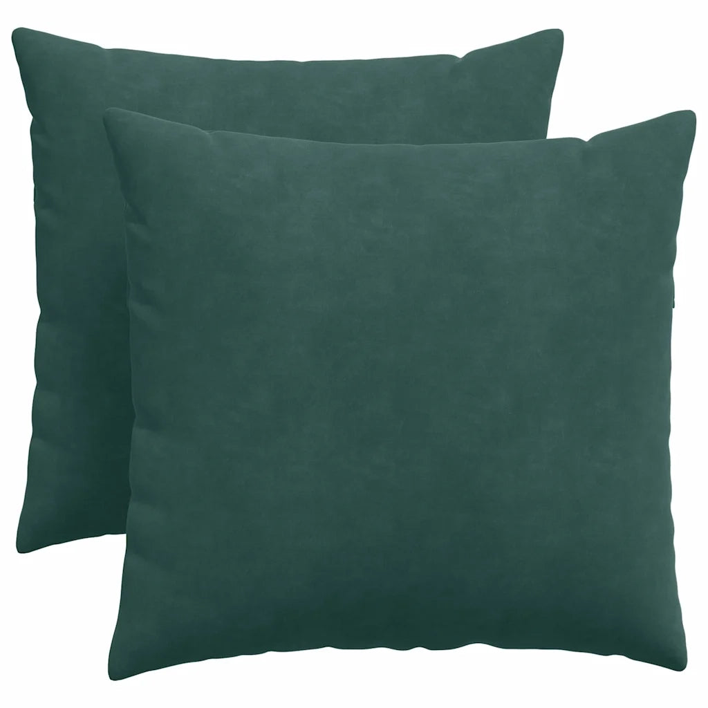 Cuscini da Divano 2 pcs Verde Scuro 50 x 50 cm Tessuto in Cords 42013973
