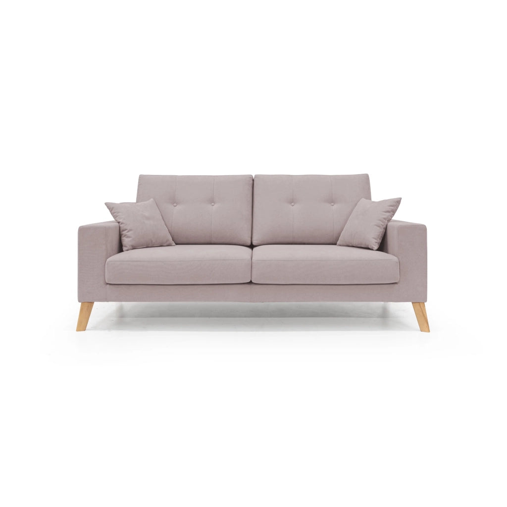 Danish Divano moderno in tessuto morbido impermeabile T02 146 cm rosa