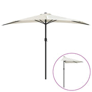 Ombrello | Parasolne da Balcone Palo in Alluminio Sabbia 300x155cm a Met¨¤