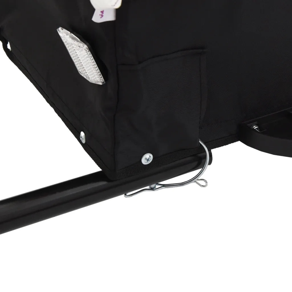 Rimorchio da Bici Nero e Blu 30 kg in Ferro 94058