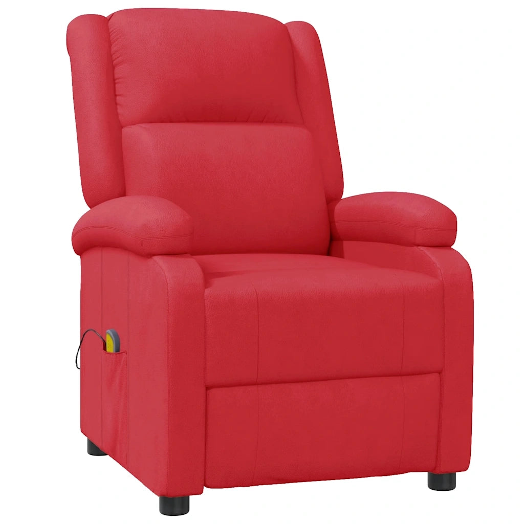 Poltrona Massaggiante Rossa in Similpelle 340167