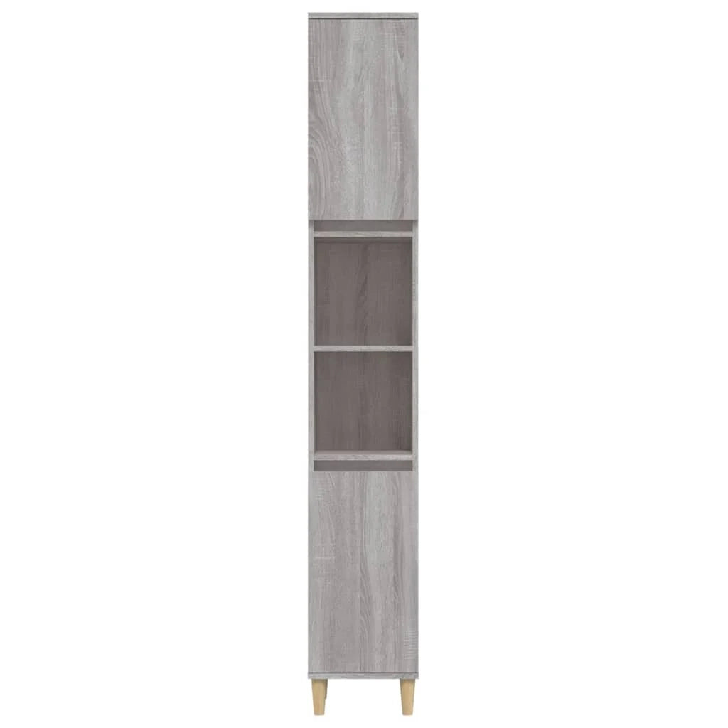 Mobile bagno 30 x 30 x 190 cm in legno ingegnerizzato grigio 02_0006539