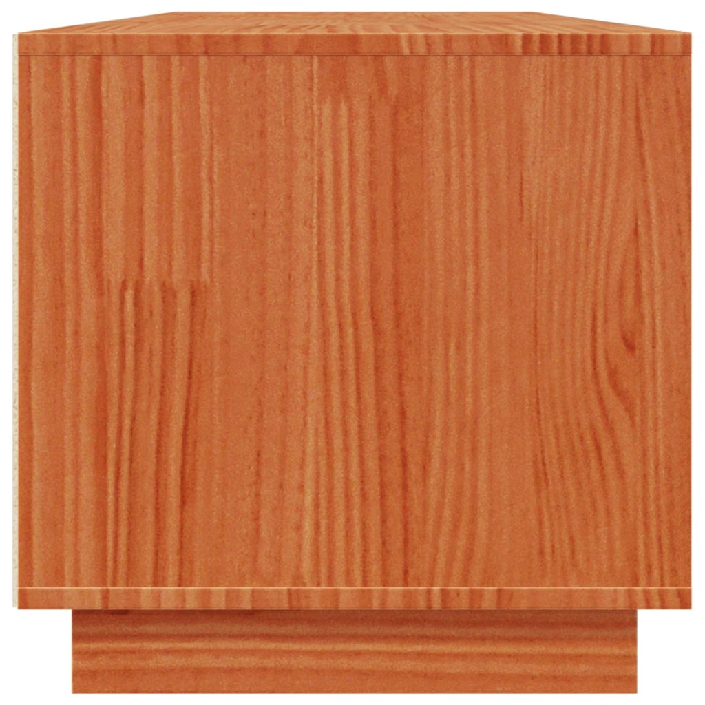 Mobile TV-Credenza per TV Marrone Cera 140 x 40 x 40 cm Legno di pino massiccio