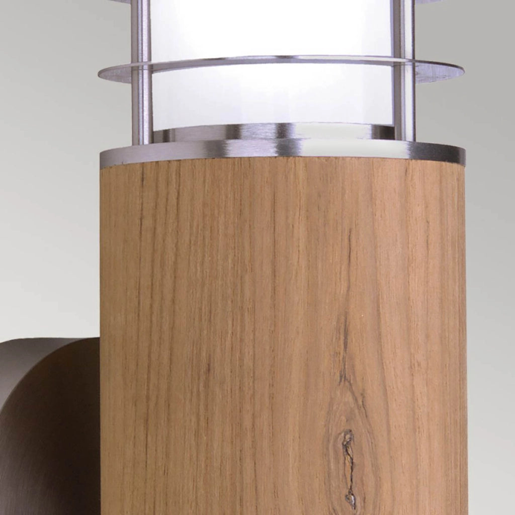 Applique esterna teak inox 316 E27 40W Poole Garden Zone
