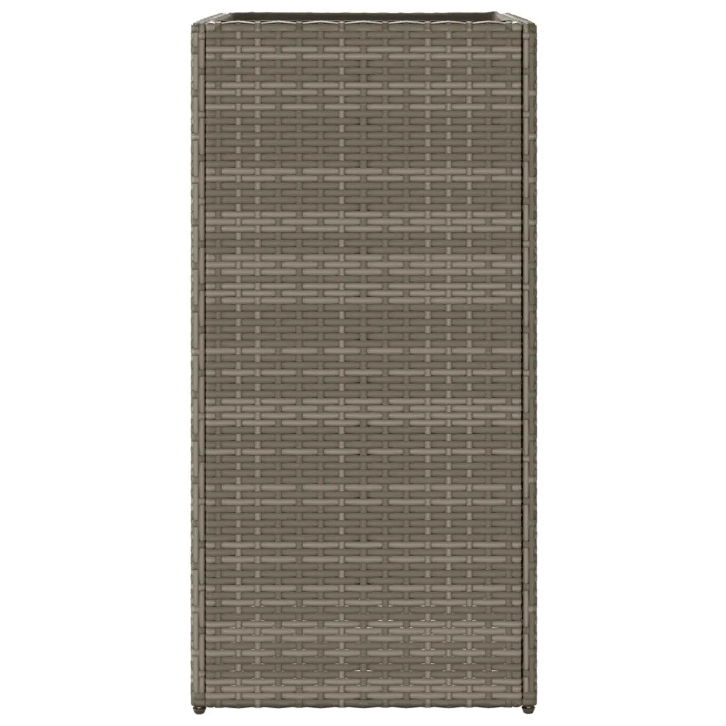 Fioriere da Giardino 2 pz Grigie 40x40x80 cm in Polyrattan