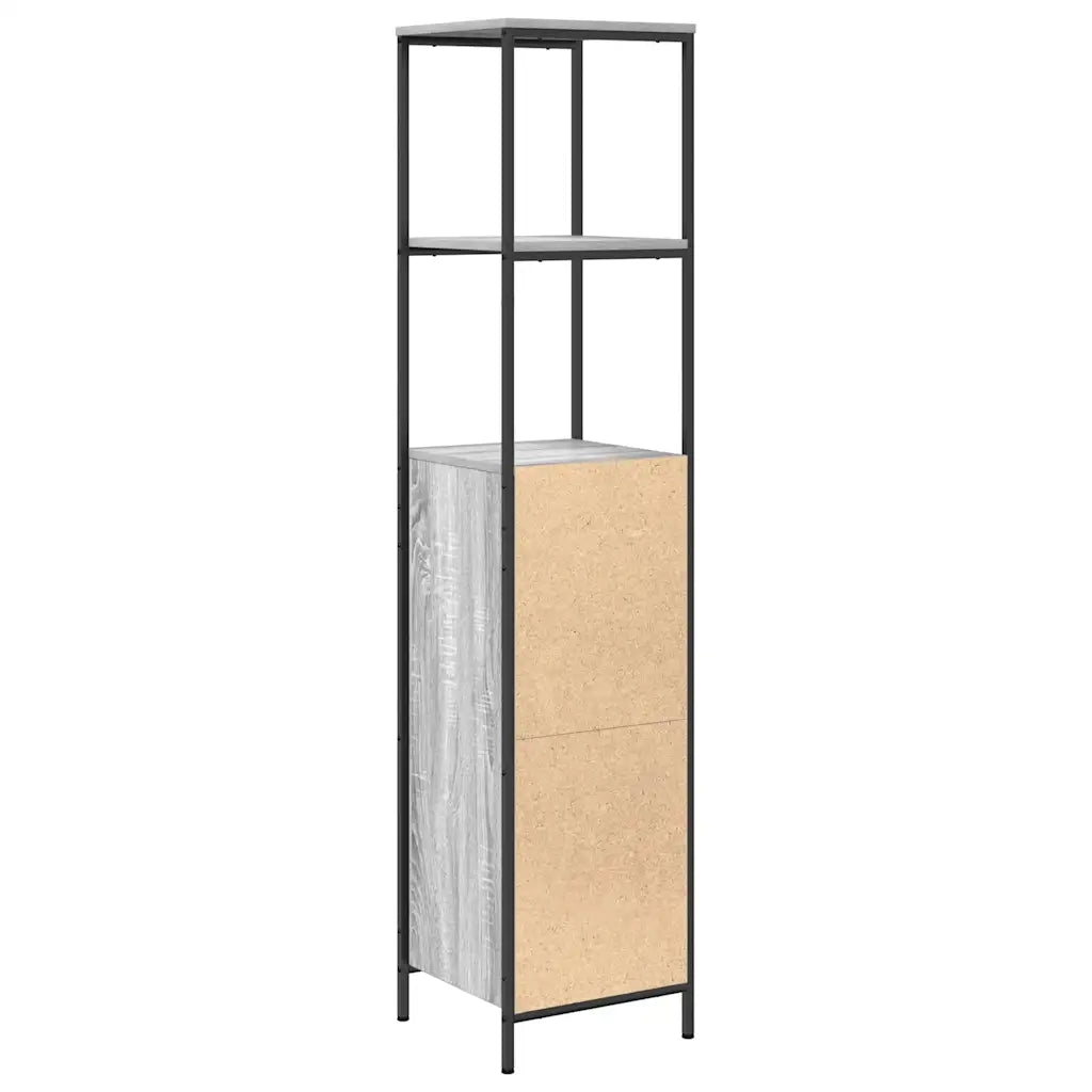Mobile da Bagno con Ripiani Grigio Sonoma 36x35x165 cm 861910