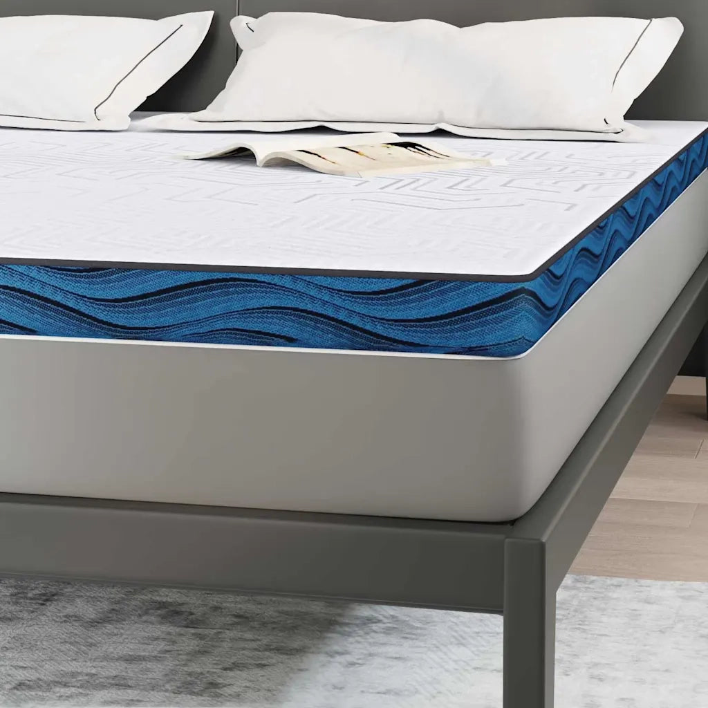 Topper per materasso Bianco 200 x 200 cm Tessuto Jacquard 4106274