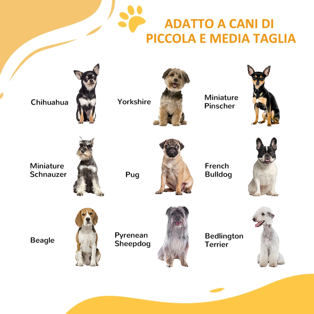 Cancellino per Cani ¨C Minimal ¨C 74-100x76 cm Bianco Acciaio e PA