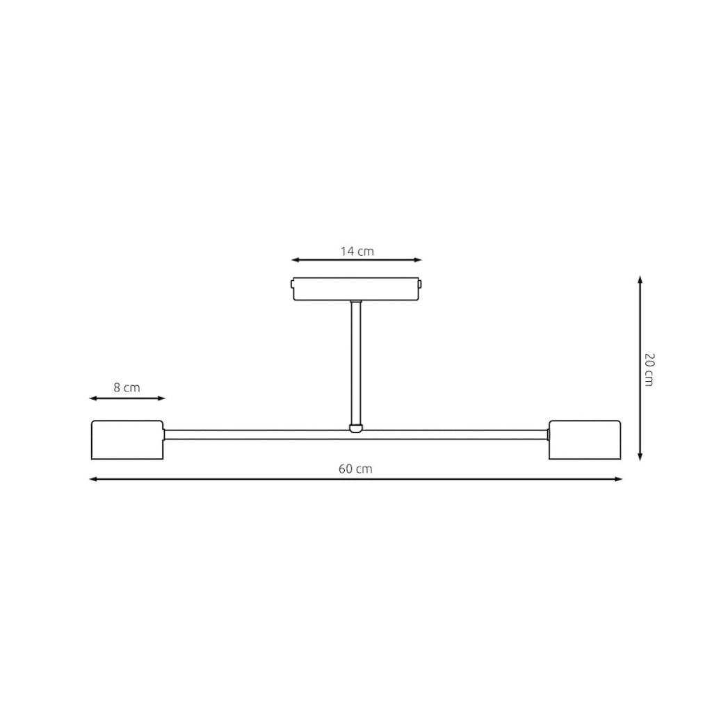 Lampada da soffitto HALO beige 2xGX53 Emibig