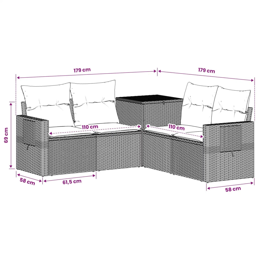 Set di divani 5 pz Grigio e Grigio Scuro 3447878
