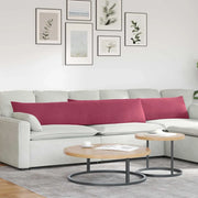 Cuscini da Divano 2 pcs Rosso Vino 200 x 40 cm Tessuto in Cords 42013890