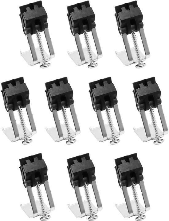 Accessori per installazione vasca doccia 10 pezzi - Clip per montaggio - Manganeso acciaio inossidabile/kunststoff - Facile da installare - Duraturo - Clip per tubi