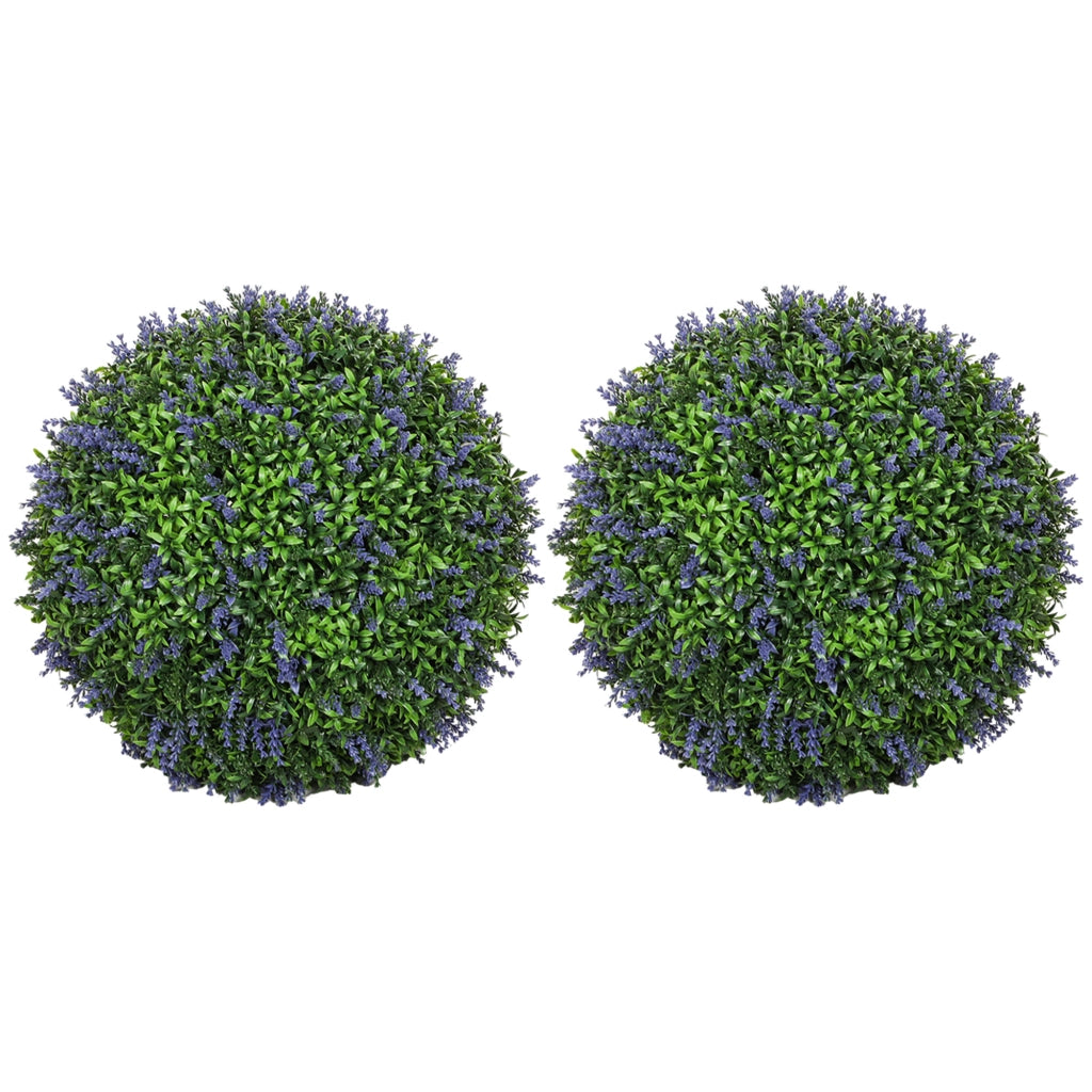 Piante Artificiali Sfera Lavanda Set 2 Pezzi ¨C Xylo ¨C Verde Viola ?42cm Giardino Esterno