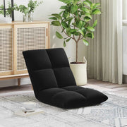 Sedia da Pavimento Nero 50 x 61 x 57 cm Velluto 42028155