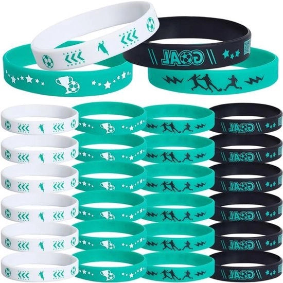 Bande di gomma per sport - 24 pezzi - Decorazioni ispiratrici - Accessori per sport - Decorazioni motivazionali - Decorazioni per tema - Regali di premiazione.