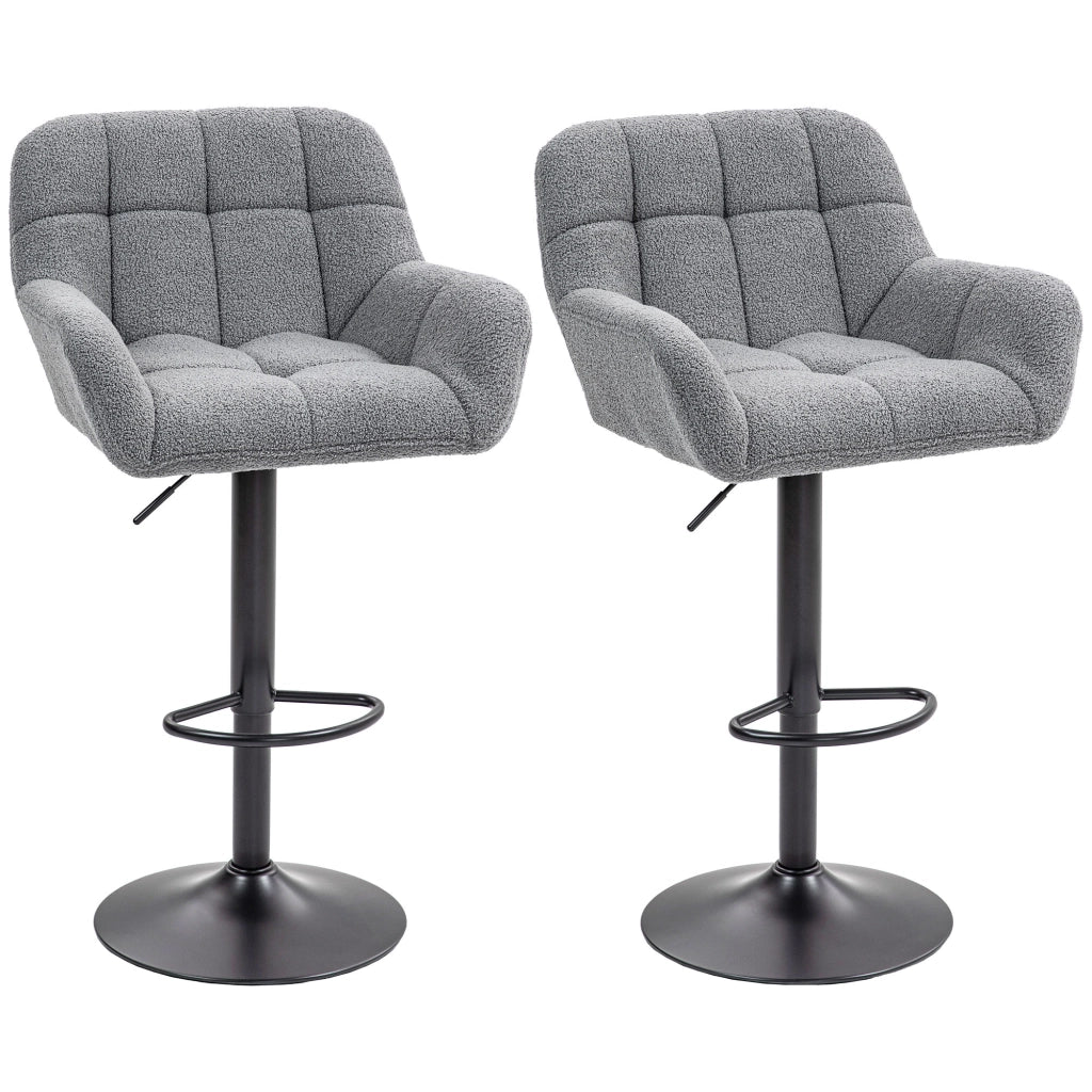 Sgabelli da bar 2 pezzi retr¨° ¨C Minimal ¨C grigio scuro e nero