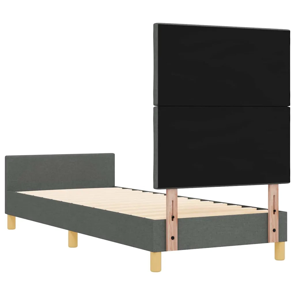 Struttura del letto Grigio scuro 80 x 200 cm Tessuto