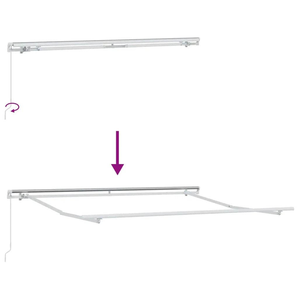 Tenda retrattile Grigio chiaro e bianco 4 × 3 m 3426024