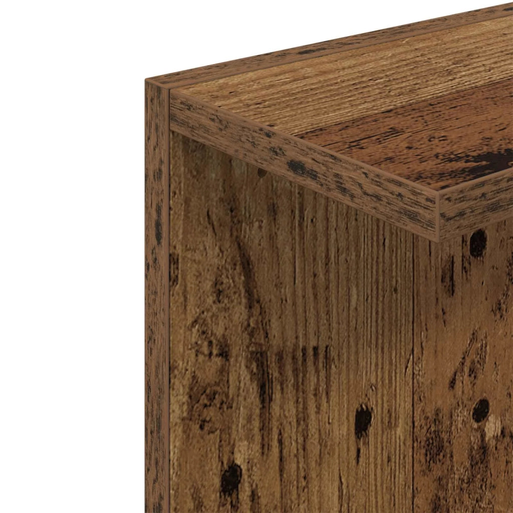 Scaffale da parete 2 pz Legno antico 25 x 15 x 100 cm 8012393