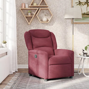 Poltrona Reclinabile in Tessuto Rosso Vino 4015599