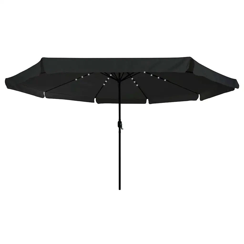 Ombrello da giardino Nero 395 x 395 x 245 cm Poliestere 42003650