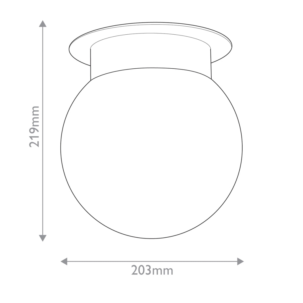 Plafoniera ALBERS ottone, sfera opale vetro E27 Kichler