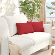 Cuscini da Divano 2 pcs Rosso 50 x 30 cm Tessuto 42013622