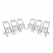 Set 6 sedie da ricevimento pieghevoli, bianco