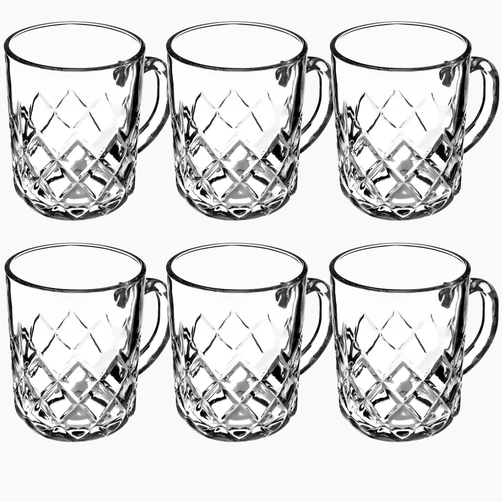 Set di 6 bicchieri da caffè/tè KADAX con manico, 230 ml.